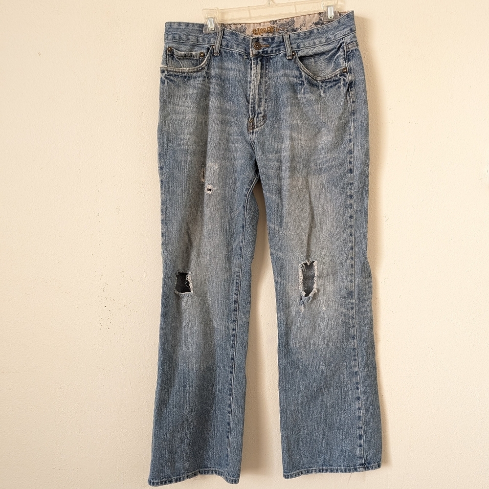 Vintage Y2K Carbon Jeans, Baggy Distressed Skater Style